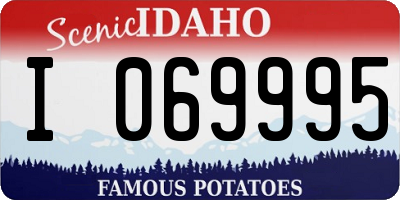 ID license plate I069995