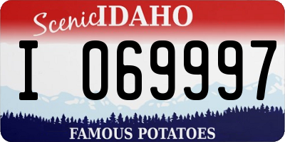ID license plate I069997
