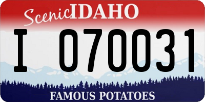 ID license plate I070031