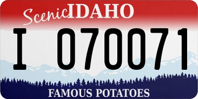 ID license plate I070071
