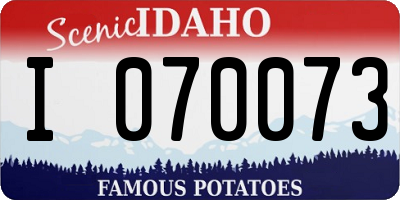 ID license plate I070073