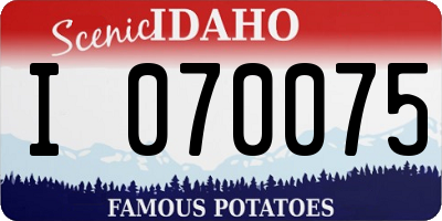 ID license plate I070075