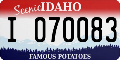 ID license plate I070083