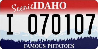 ID license plate I070107