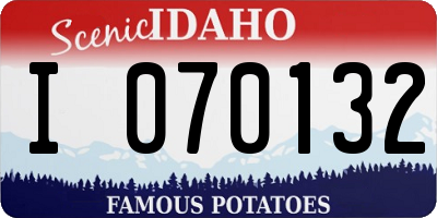 ID license plate I070132