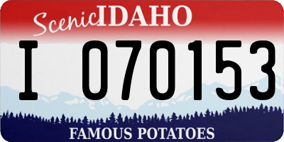 ID license plate I070153