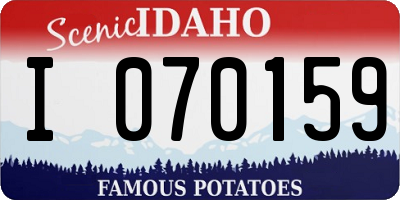 ID license plate I070159