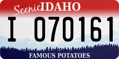 ID license plate I070161