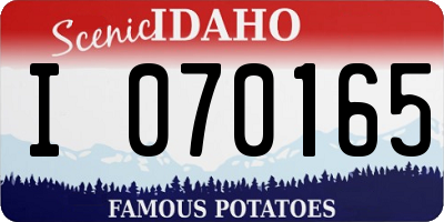 ID license plate I070165