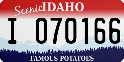ID license plate I070166