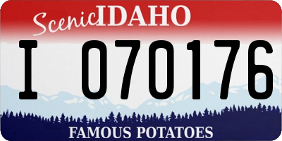 ID license plate I070176