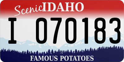 ID license plate I070183