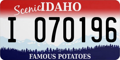 ID license plate I070196