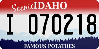 ID license plate I070218