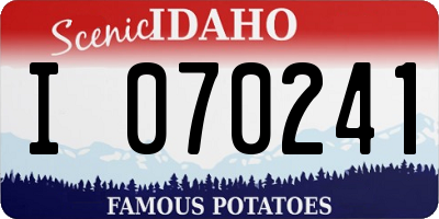 ID license plate I070241