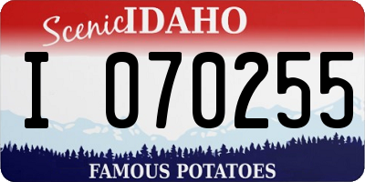 ID license plate I070255