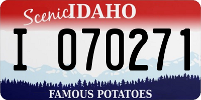 ID license plate I070271