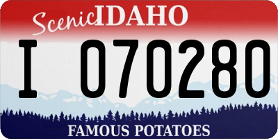 ID license plate I070280