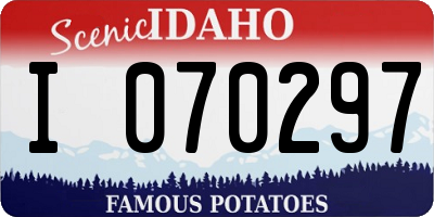 ID license plate I070297