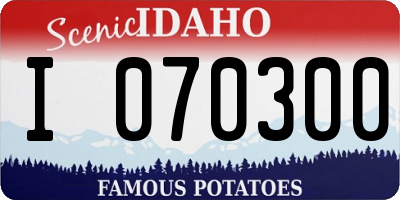 ID license plate I070300