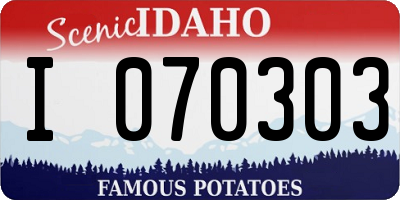 ID license plate I070303