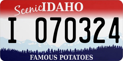 ID license plate I070324