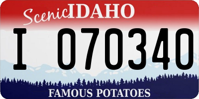 ID license plate I070340