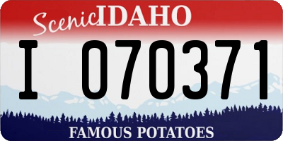 ID license plate I070371