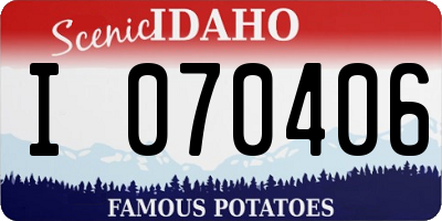 ID license plate I070406