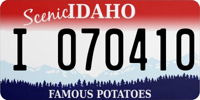 ID license plate I070410