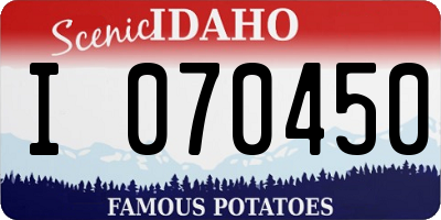 ID license plate I070450