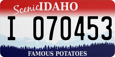ID license plate I070453