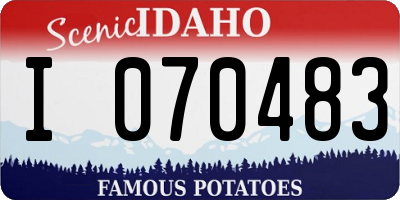 ID license plate I070483