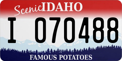ID license plate I070488