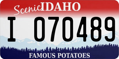 ID license plate I070489