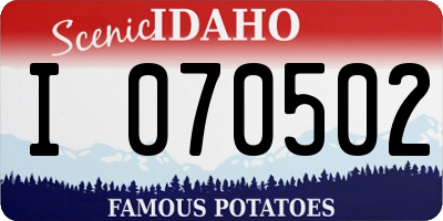 ID license plate I070502