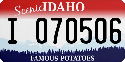 ID license plate I070506