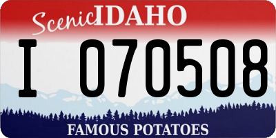 ID license plate I070508