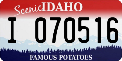 ID license plate I070516