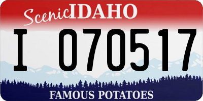 ID license plate I070517