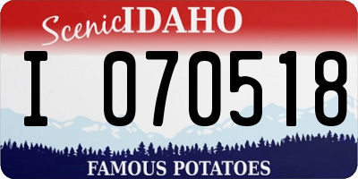 ID license plate I070518
