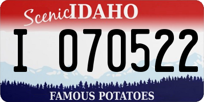 ID license plate I070522