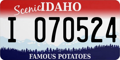 ID license plate I070524