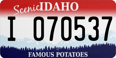 ID license plate I070537