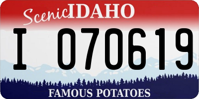 ID license plate I070619