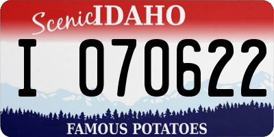 ID license plate I070622
