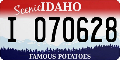 ID license plate I070628