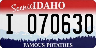 ID license plate I070630