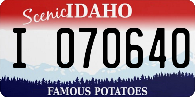 ID license plate I070640