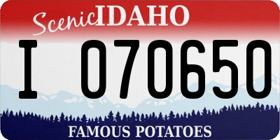 ID license plate I070650